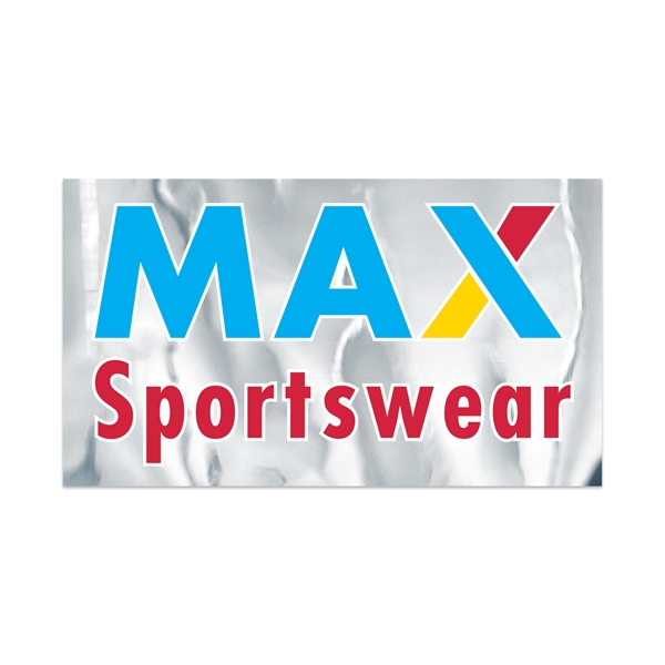 2" x 3.5" rectangular chrome polyester decal with permanent adhesive backing,... from ASI 56950 Gill Studios Inc / Gill-Line®