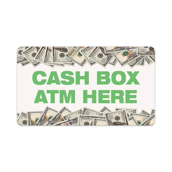 2" x 3.5" rectangular shaped white vinyl decal with permanent adhesive... from ASI 56950 Gill Studios Inc / Gill-Line®