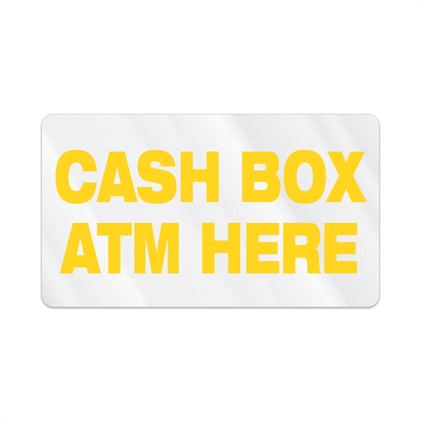 2" x 3.5" rectangular clear polyester decal with permanent adhesive inside... from ASI 56950 Gill Studios Inc / Gill-Line®