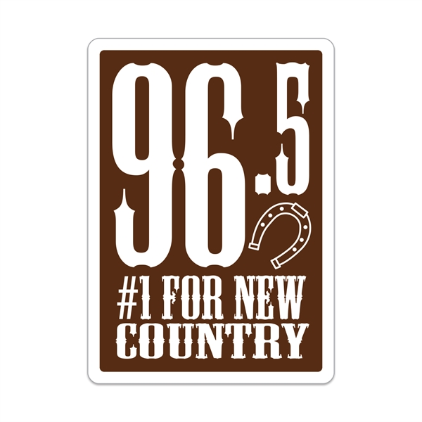 2.5" x 3.5" rectangular shaped white vinyl decal with permanent adhesive... from ASI 56950 Gill Studios Inc / Gill-Line®