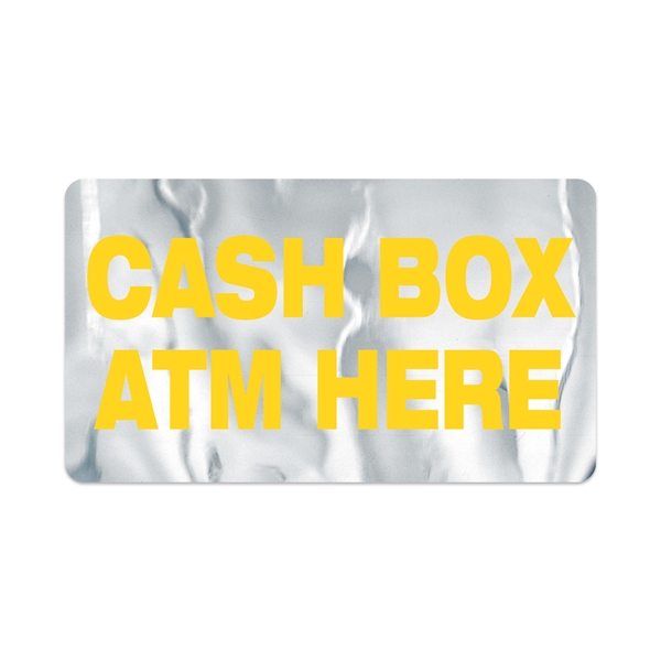 2" x 3.5" rectangular chrome polyester decal with permanent adhesive backing,... from ASI 56950 Gill Studios Inc / Gill-Line®