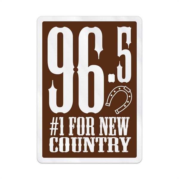 2.5" x 3.5" rectangular clear static vinyl decal with static inside... from ASI 56950 Gill Studios Inc / Gill-Line®