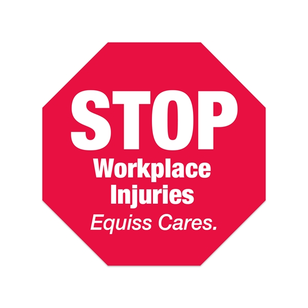 3" x 3" octagon shaped white static vinyl decal with static... from ASI 56950 Gill Studios Inc / Gill-Line®