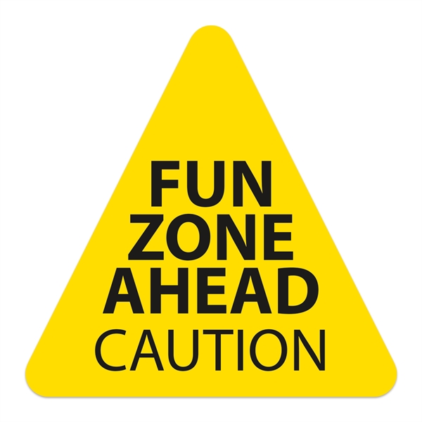 3" x 3" triangle shaped white vinyl decal with ultra removable... from ASI 56950 Gill Studios Inc / Gill-Line®