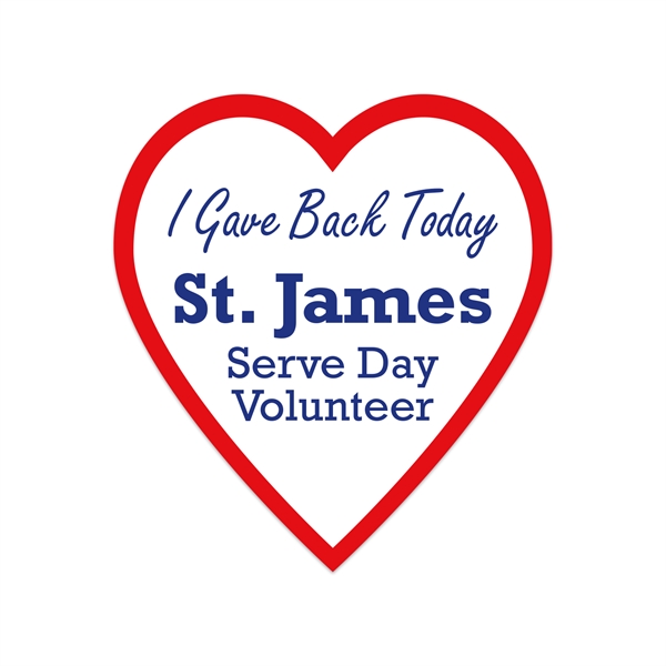 2 3/4" x 3" heart shaped white static vinyl decal with... from ASI 56950 Gill Studios Inc / Gill-Line®