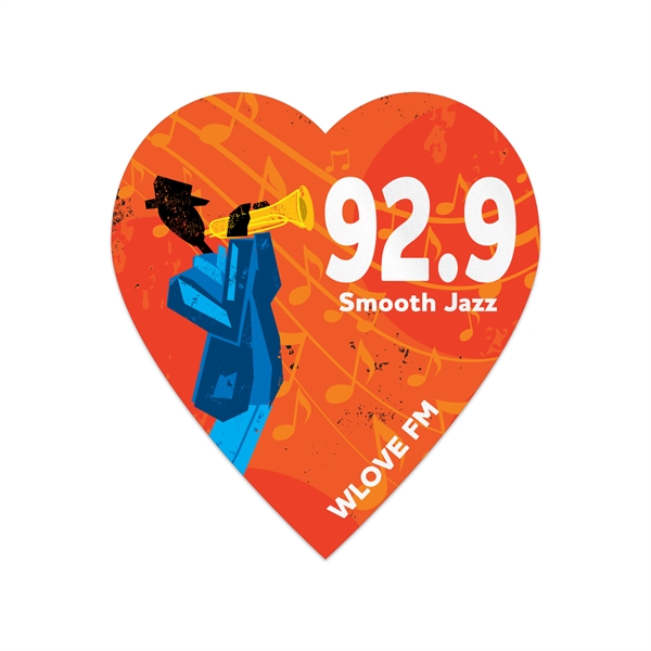 2 3/4" x 3" heart shaped clear polyester decal with ultra... from ASI 56950 Gill Studios Inc / Gill-Line®