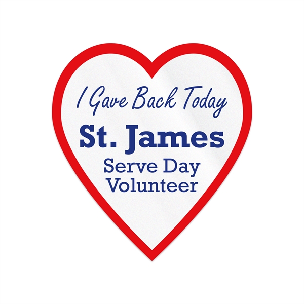 2 3/4" x 3" heart shaped clear polyester decal with ultra... from ASI 56950 Gill Studios Inc / Gill-Line®