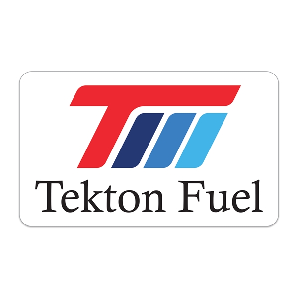 3" x 5" rectangular white vinyl decal with ultra removable adhesive... from ASI 56950 Gill Studios Inc / Gill-Line®