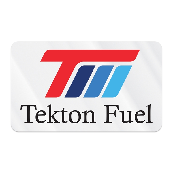 3" x 5" rectangular shaped clear polyester decal with permanent adhesive... from ASI 56950 Gill Studios Inc / Gill-Line®