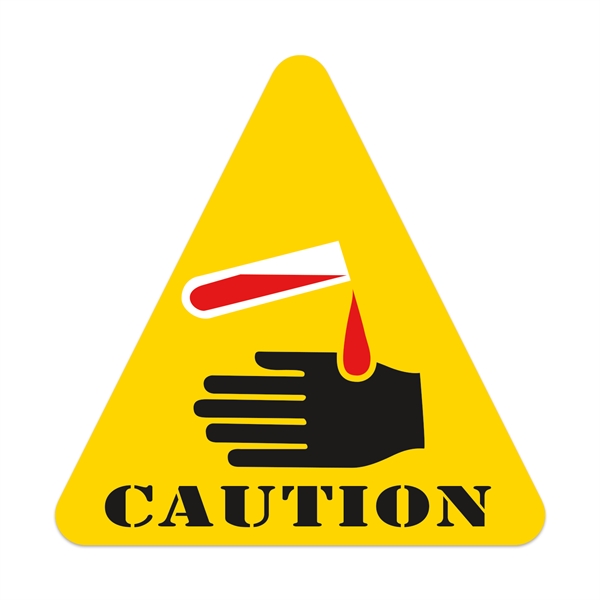 4" x 4" triangle shaped clear polyester decal with ultra removable... from ASI 56950 Gill Studios Inc / Gill-Line®