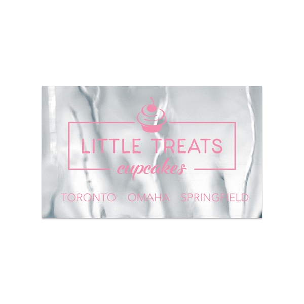 1.5" x 2.5" rectangular chrome polyester decal with permanent adhesive backing,... from ASI 56950 Gill Studios Inc / Gill-Line®