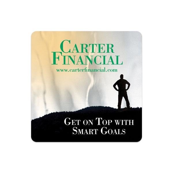 2.5" x 2.5" square shaped chrome polyester decal with permanent adhesive... from ASI 56950 Gill Studios Inc / Gill-Line®