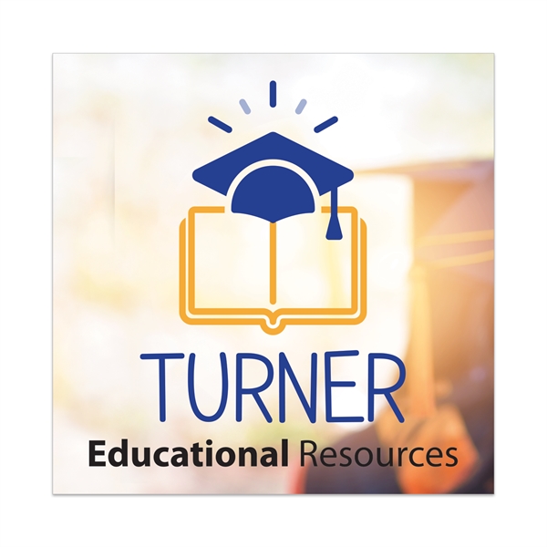 2.5" x 2.5" square shaped white static vinyl decal with static... from ASI 56950 Gill Studios Inc / Gill-Line®