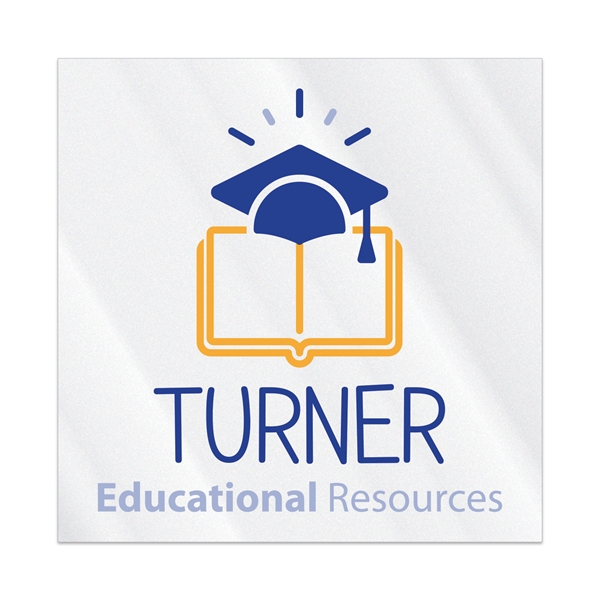 2.5" x 2.5" square shaped clear polyester decal with permanent adhesive... from ASI 56950 Gill Studios Inc / Gill-Line®