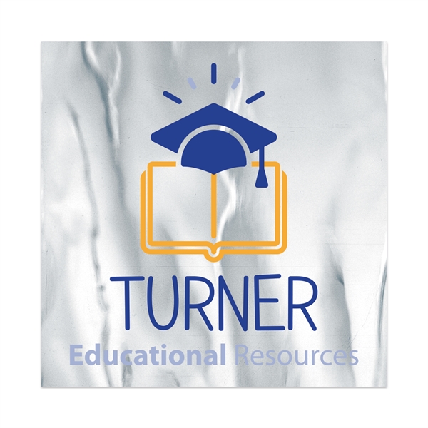 2.5" x 2.5" square shaped chrome polyester decal with permanent adhesive... from ASI 56950 Gill Studios Inc / Gill-Line®