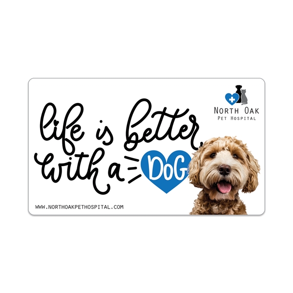 2 3/4" x 4 3/4" rectangular shaped white static vinyl decal... from ASI 56950 Gill Studios Inc / Gill-Line®