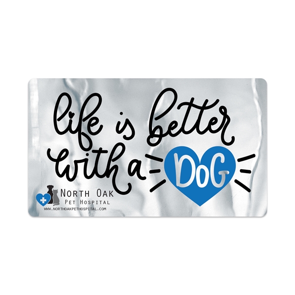 2 3/4" x 4 3/4" rectangular shaped chrome polyester decal with... from ASI 56950 Gill Studios Inc / Gill-Line®