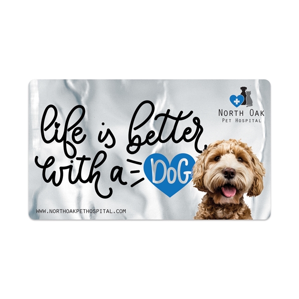 2 3/4" x 4 3/4" rectangular shaped chrome polyester decal with... from ASI 56950 Gill Studios Inc / Gill-Line®