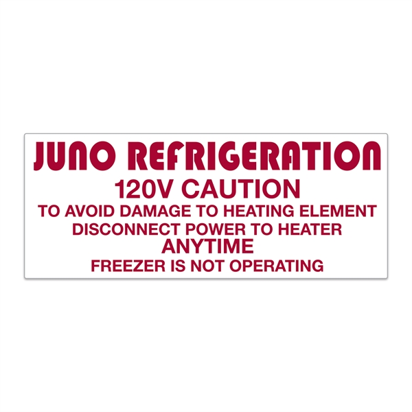 1" x 2.5" rectangular white vinyl decal with removable adhesive backing,... from ASI 56950 Gill Studios Inc / Gill-Line®