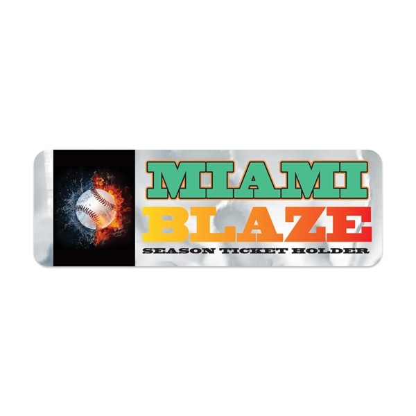 1" x 3" rectangular shaped chrome polyester decal with permanent adhesive... from ASI 56950 Gill Studios Inc / Gill-Line®