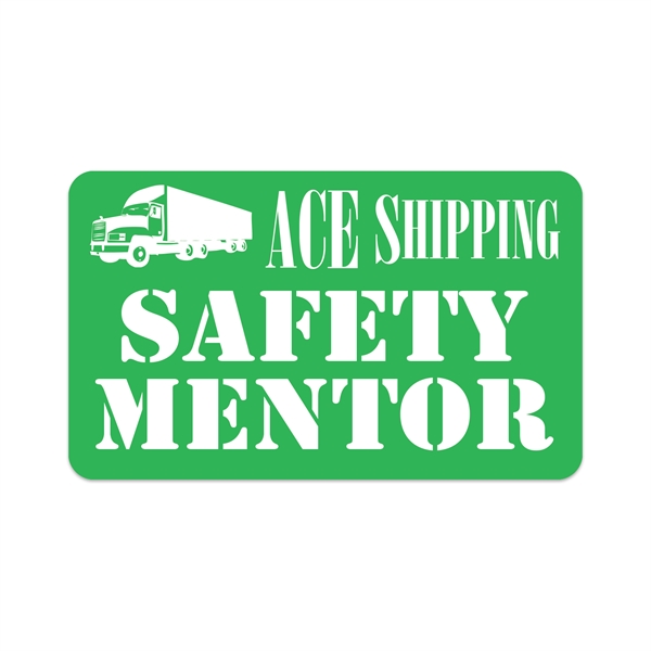 1.5" x 2.5" rectangular shaped white vinyl decal with removable adhesive... from ASI 56950 Gill Studios Inc / Gill-Line®