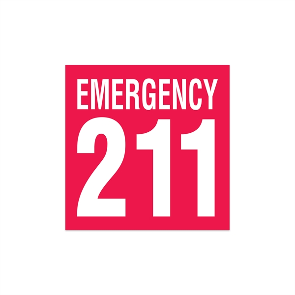 1.75" x 1.75" square white vinyl decal with ultra removable adhesive... from ASI 56950 Gill Studios Inc / Gill-Line®