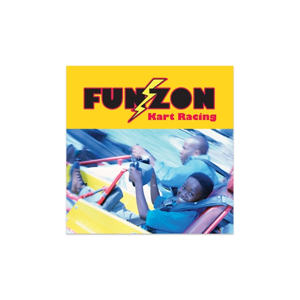 1.75" x 1.75" square shaped white vinyl decal with removable adhesive... from ASI 56950 Gill Studios Inc / Gill-Line®