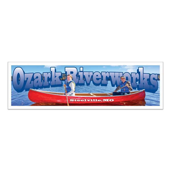 1.75" x 5.75" rectangular white vinyl decal with ultra removable adhesive... from ASI 56950 Gill Studios Inc / Gill-Line®