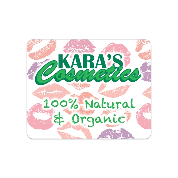 2" x 2.5" rectangular shaped white static vinyl decal with static... from ASI 56950 Gill Studios Inc / Gill-Line®