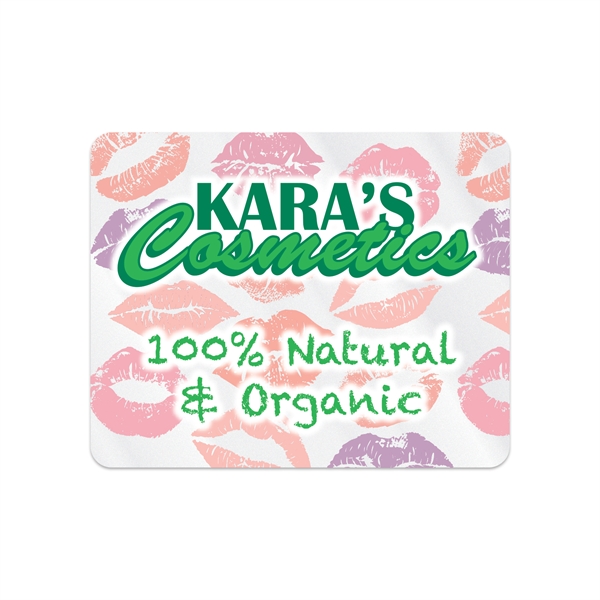 2" x 2.5" rectangular shaped clear polyester decal with permanent adhesive... from ASI 56950 Gill Studios Inc / Gill-Line®