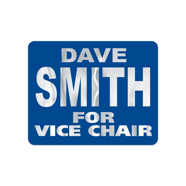 2" x 6" rectangular shaped chrome polyester decal with permanent adhesive... from ASI 56950 Gill Studios Inc / Gill-Line®