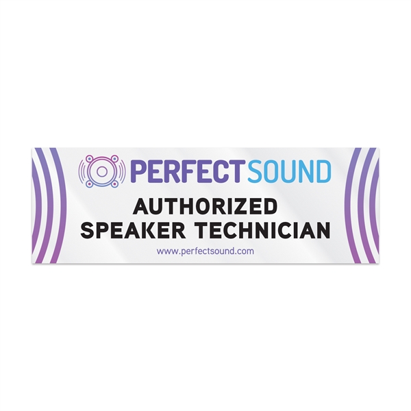 2" x 6" rectangular shaped clear polyester decal with ultra removable... from ASI 56950 Gill Studios Inc / Gill-Line®