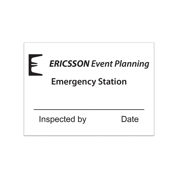 2.5" x 3.5" rectangular white vinyl decal with permanent adhesive backing,... from ASI 56950 Gill Studios Inc / Gill-Line®