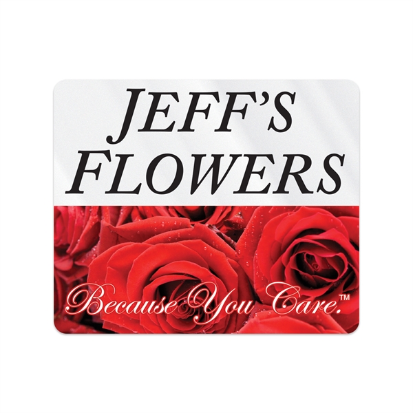 2 1/2" x 3" rectangular shaped clear polyester decal with ultra... from ASI 56950 Gill Studios Inc / Gill-Line®