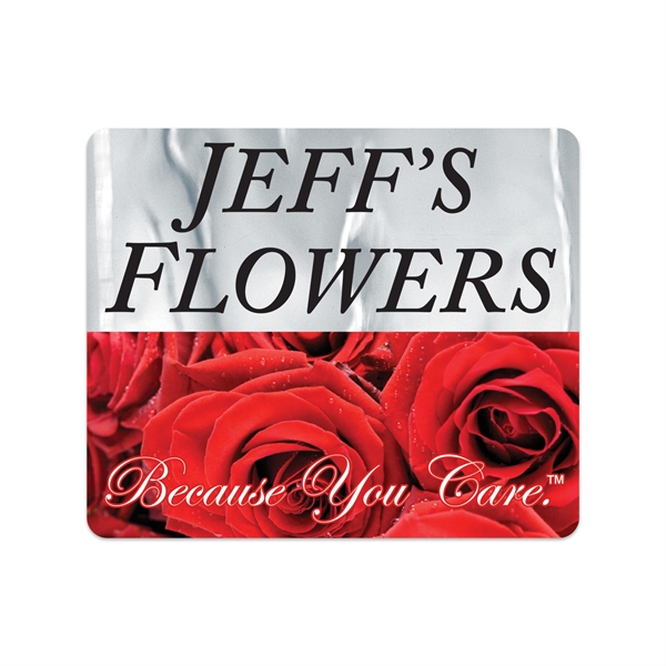 2 1/2" x 3" rectangular shaped chrome polyester decal with permanent... from ASI 56950 Gill Studios Inc / Gill-Line®