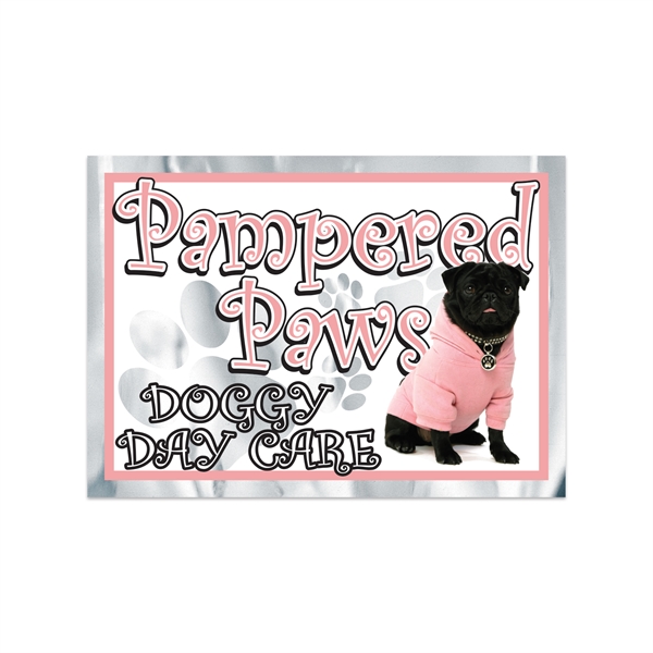 2.5" x 3.5" rectangular chrome polyester decal with permanent adhesive backing,... from ASI 56950 Gill Studios Inc / Gill-Line®