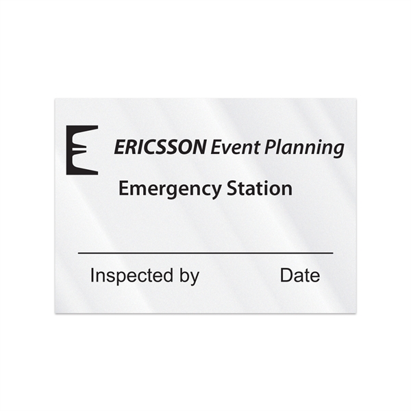 2.5" x 3.5" rectangular clear polyester decal with ultra removable adhesive... from ASI 56950 Gill Studios Inc / Gill-Line®