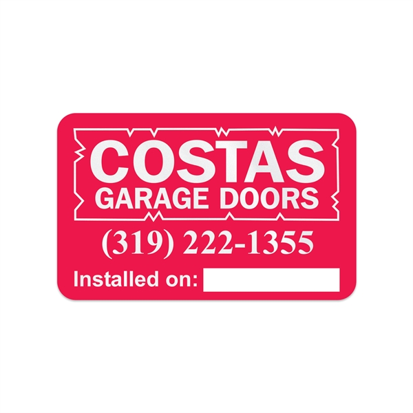 2.5" x 4" rectangular shaped clear static vinyl decal with static... from ASI 56950 Gill Studios Inc / Gill-Line®