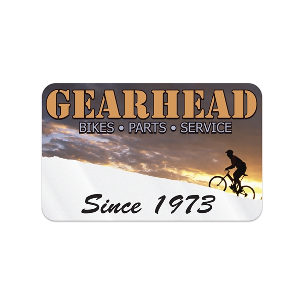 2.5" x 4" rectangular shaped clear static vinyl decal with static... from ASI 56950 Gill Studios Inc / Gill-Line®