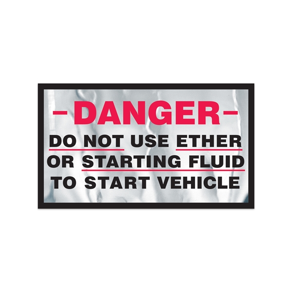 2 3/4" x 4 3/4" rectangular chrome polyester decal with permanent... from ASI 56950 Gill Studios Inc / Gill-Line®