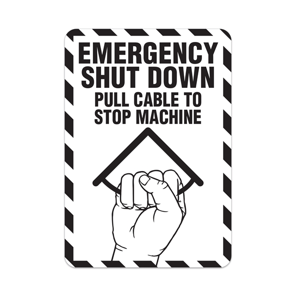 3 1/2" x 5" rectangular shaped white vinyl decal with ultra... from ASI 56950 Gill Studios Inc / Gill-Line®