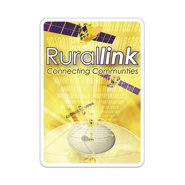 3 1/2" x 5" rectangular shaped white static vinyl decal with... from ASI 56950 Gill Studios Inc / Gill-Line®