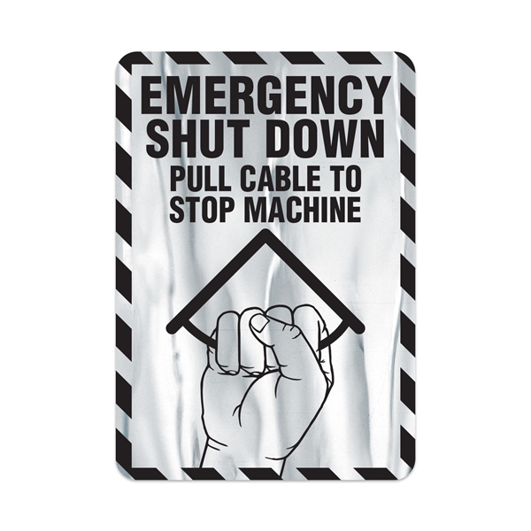 3 1/2" x 5" rectangular shaped chrome polyester decal with permanent... from ASI 56950 Gill Studios Inc / Gill-Line®