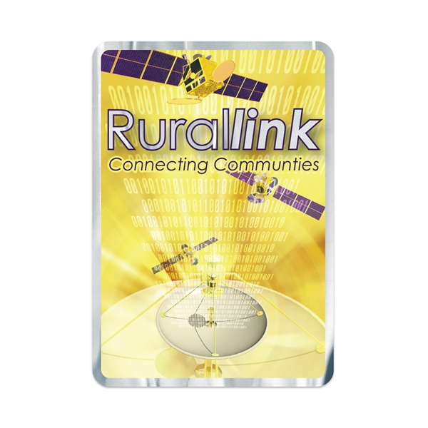 3 1/2" x 5" rectangular shaped chrome polyester decal with permanent... from ASI 56950 Gill Studios Inc / Gill-Line®