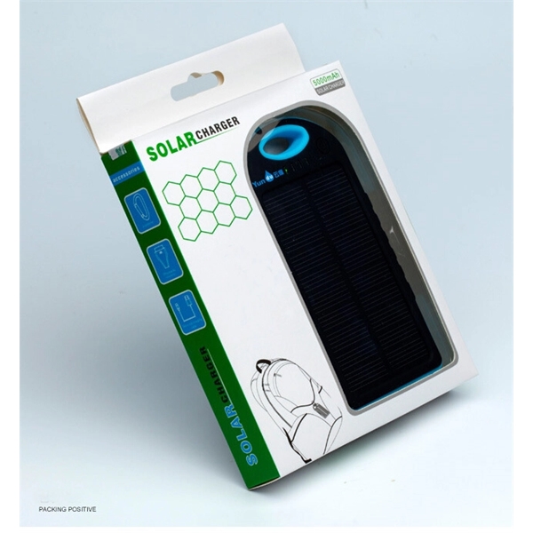 Solar power bank made of plastic with a 5000 mAh battery... from ASI 37218 Athena Promo (tm)