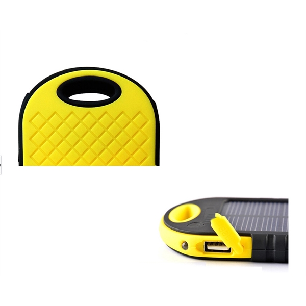 Solar power bank made of plastic with a 5000 mAh battery... from ASI 37218 Athena Promo (tm)