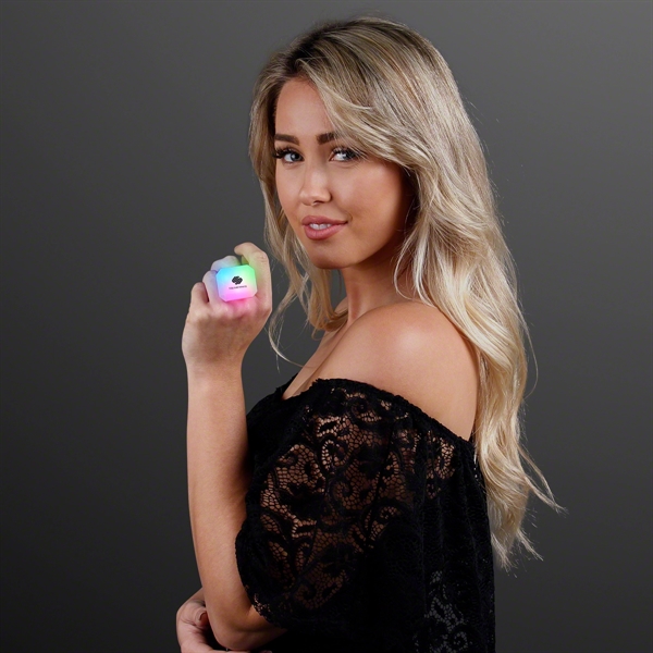 Blank or imprinted. Emerald Cut LED Gem Ring, complete with slow... from ASI 34194 ALightPromos