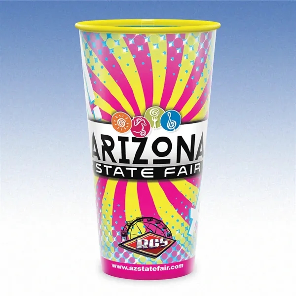 32 oz-Reusable Clear Plastic Cup-Hi-Definition Full-Color, Top-Shelf Dishwasher Safe, Made in... from ASI 49716 Digispec & CounterPoint