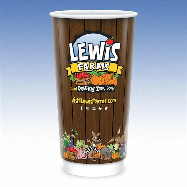 21 oz-Vx2® Gloss Double Wall Insulated Paper Cup with Hi-Definition Full-Color... from ASI 49716 Digispec & CounterPoint