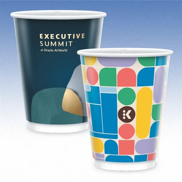 12 oz-Vx2® Gloss Double Wall Insulated Paper Cup with Hi-Definition Full-Color... from ASI 49716 Digispec & CounterPoint
